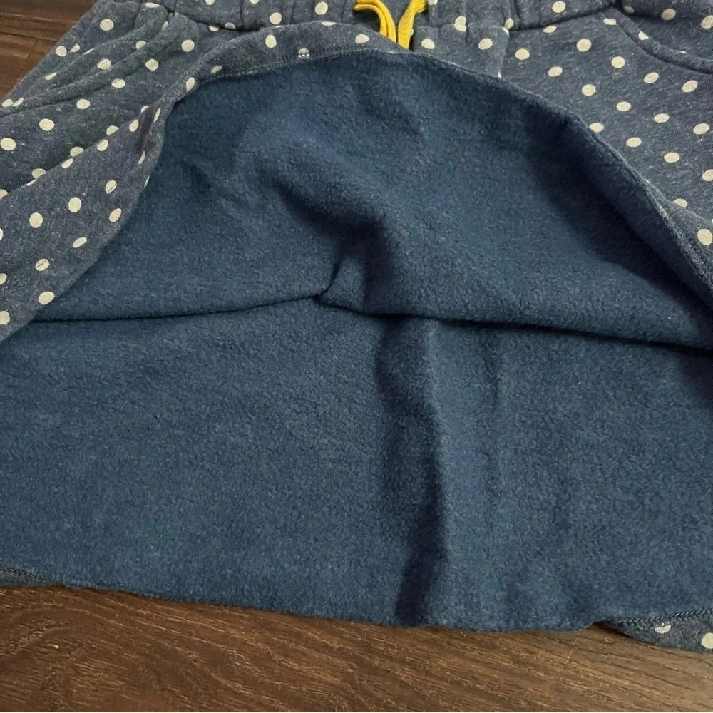 Mini Boden Skirt Girls Size 11-12 Years Blue White Polka Dot Fleece Lined - Picture 2 of 6